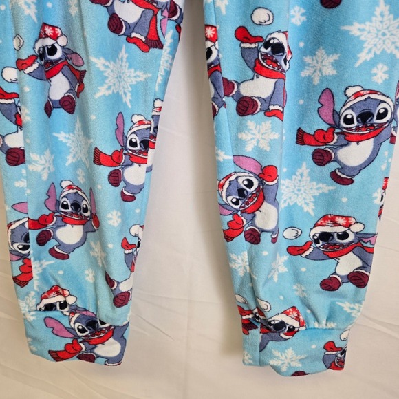 Disney Lilo & Stitch Christmas Pajama Pants, Blue, Size M 8-10, LZ41917BA - Picture 7 of 10